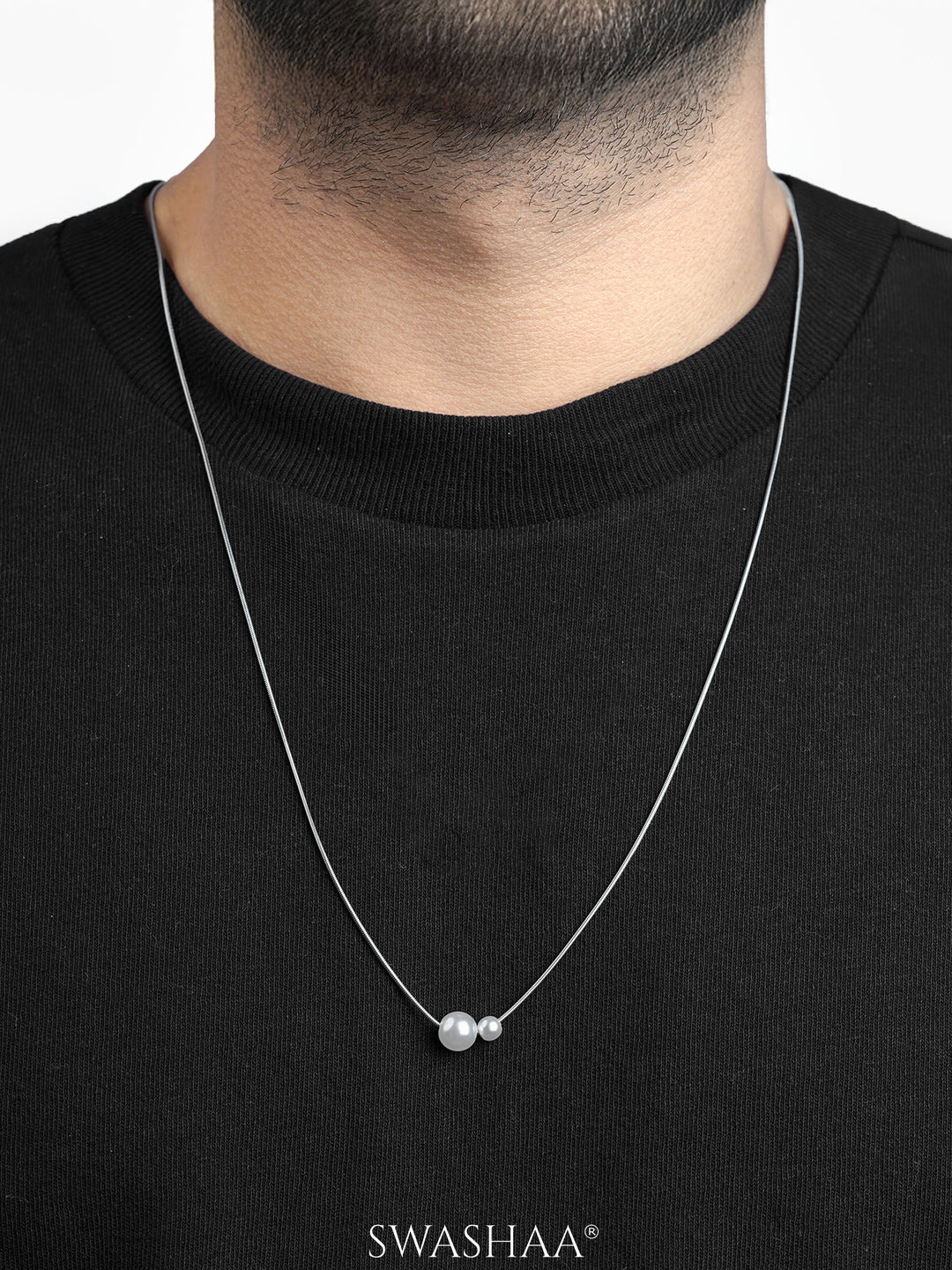 Daren Twin Pearl Men's Chain Pendant